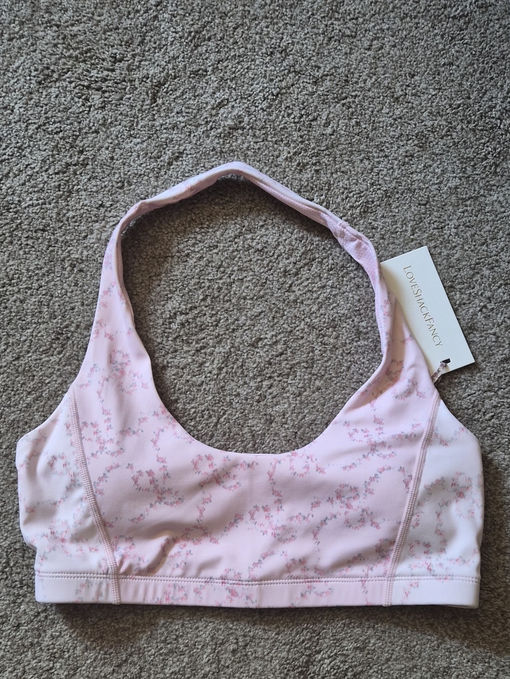 NWT LoveShackFancy Dierdra Bra In Peony Sugar Sz Med